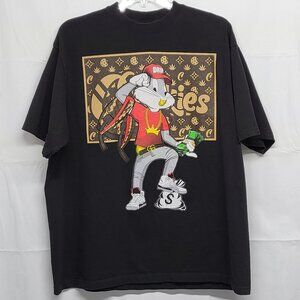 Drip Money Bunny T Shirt Graphic Mens 2XL Shaka Wear Heavyweight Streetwear